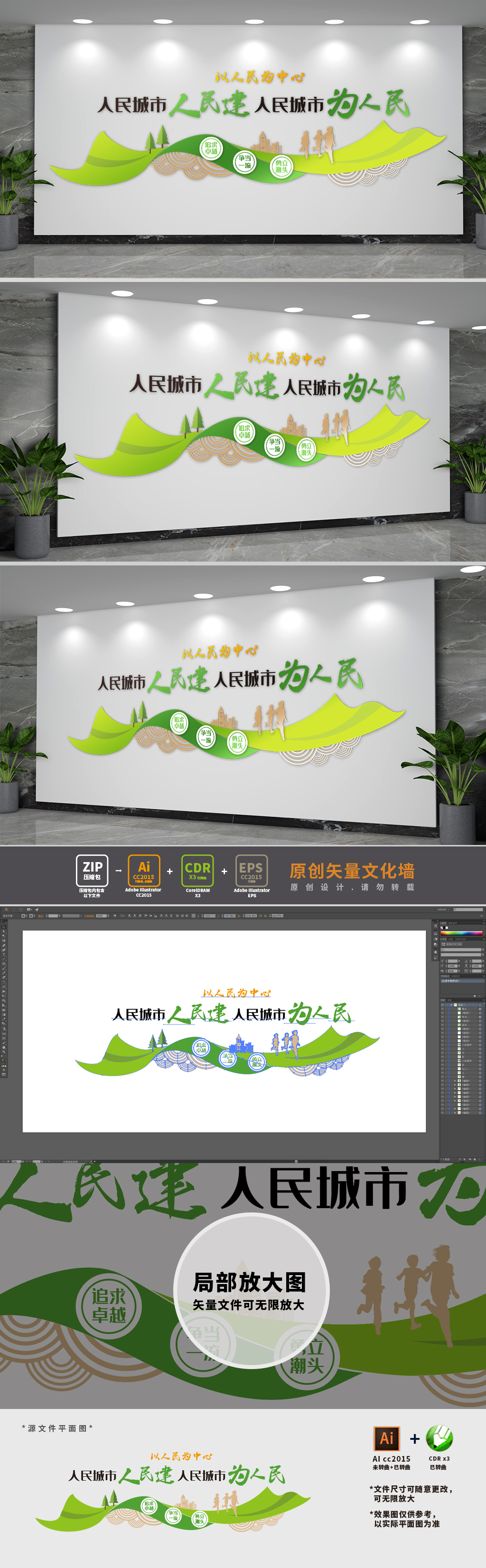 人民城市人民建城市建设文化墙