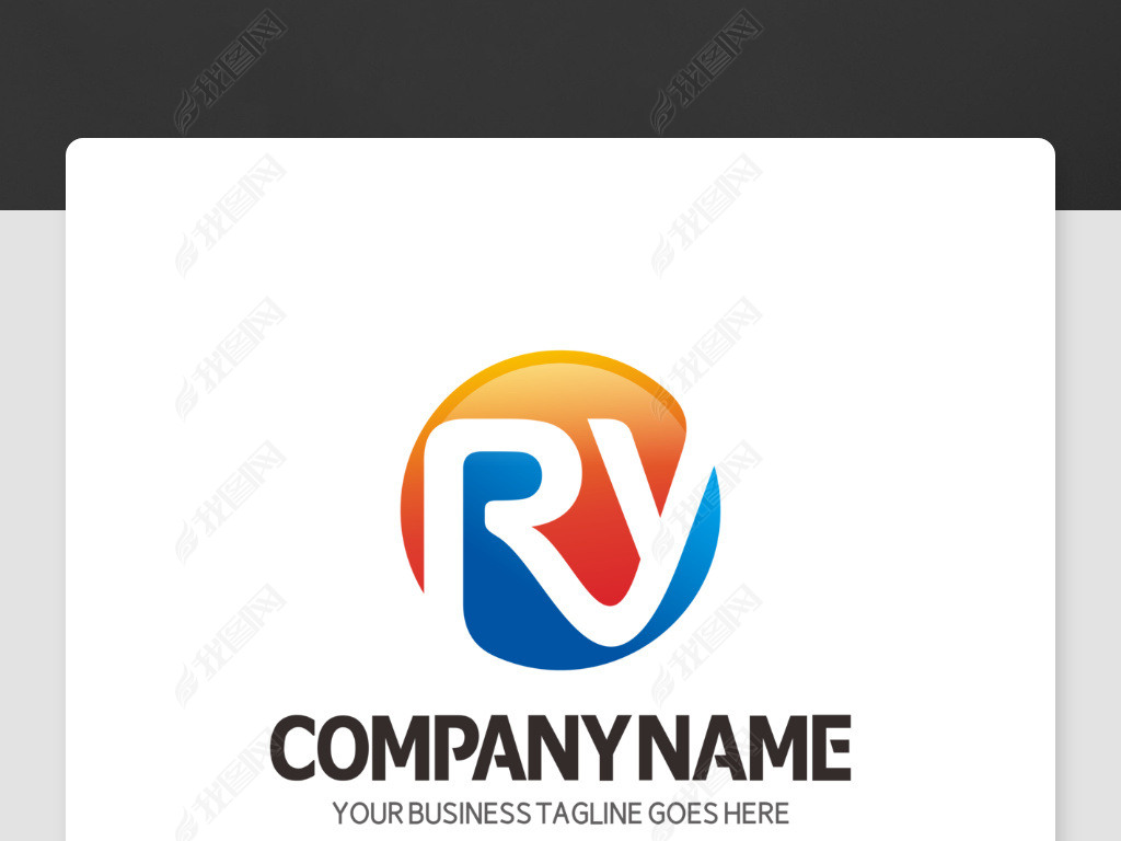 原创英文带ry字体矢量标识字母ry的logo版权可商用