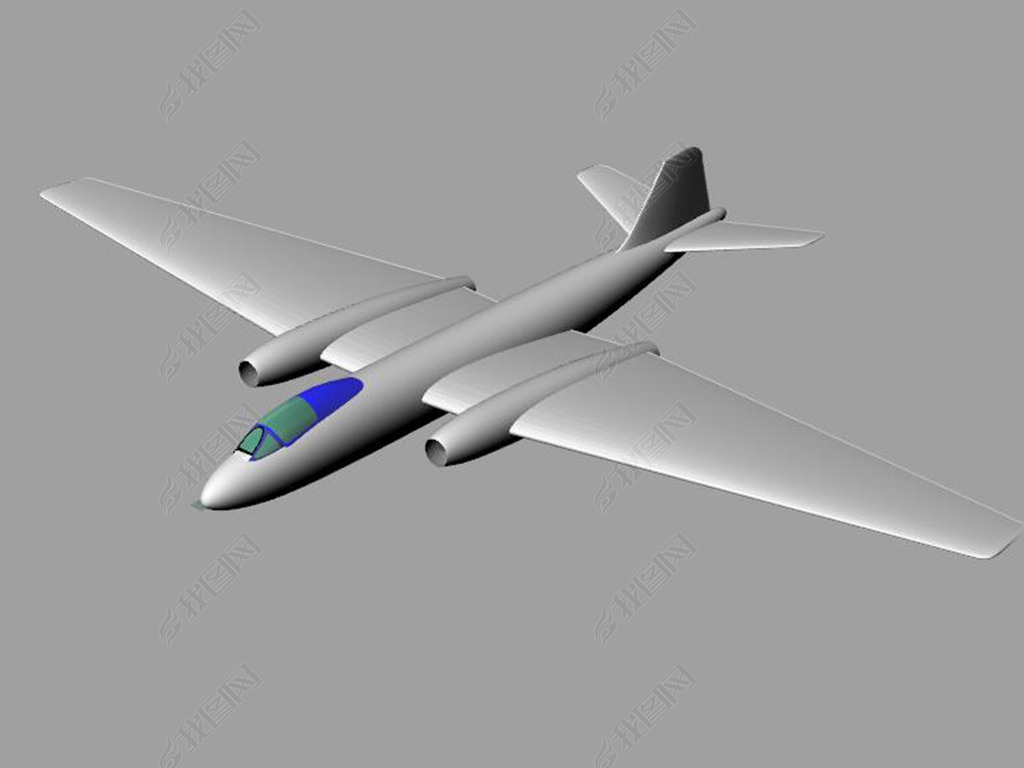 飞机轰战机犀牛模型3d模型obj模型