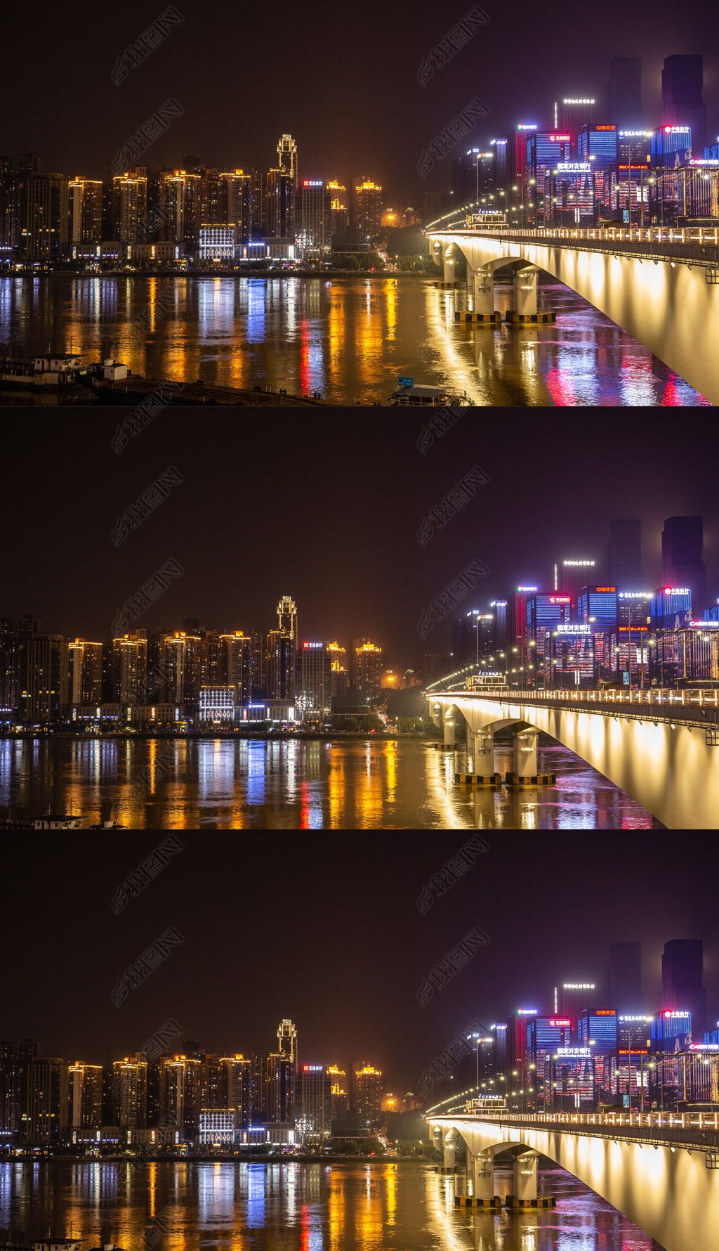 嘉陵江黄花园大桥延迟夜景