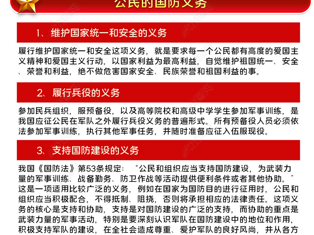 全民国防教育日国防知识展板宣传栏
