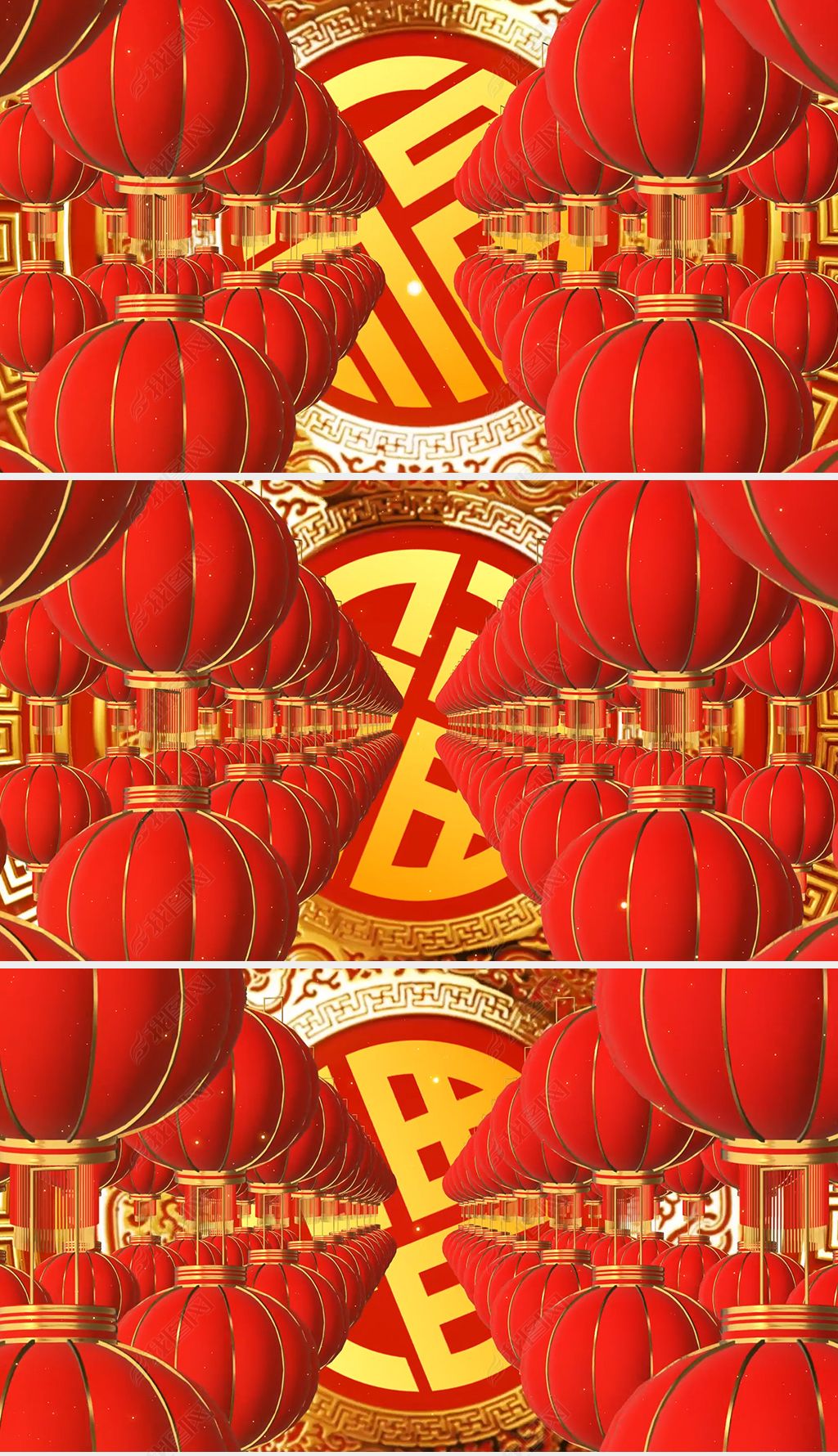 视频模板 背景视频 led视频素材 > 红色喜庆灯笼新年春节晚会舞台背景