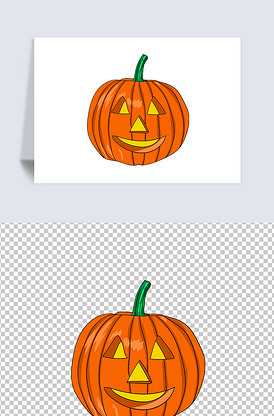 万圣节南瓜表情矢量免扣png手绘a.