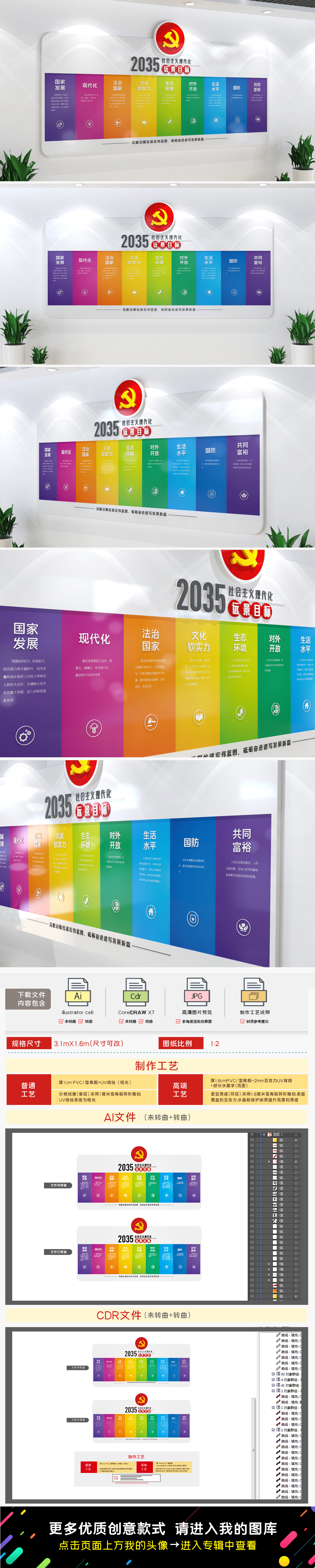2035年社会主义现代化远景目标文化墙