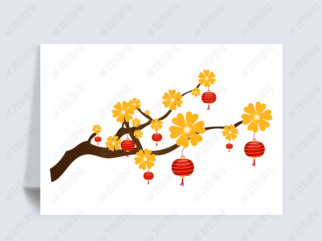 国潮灯笼新年装饰免抠元素