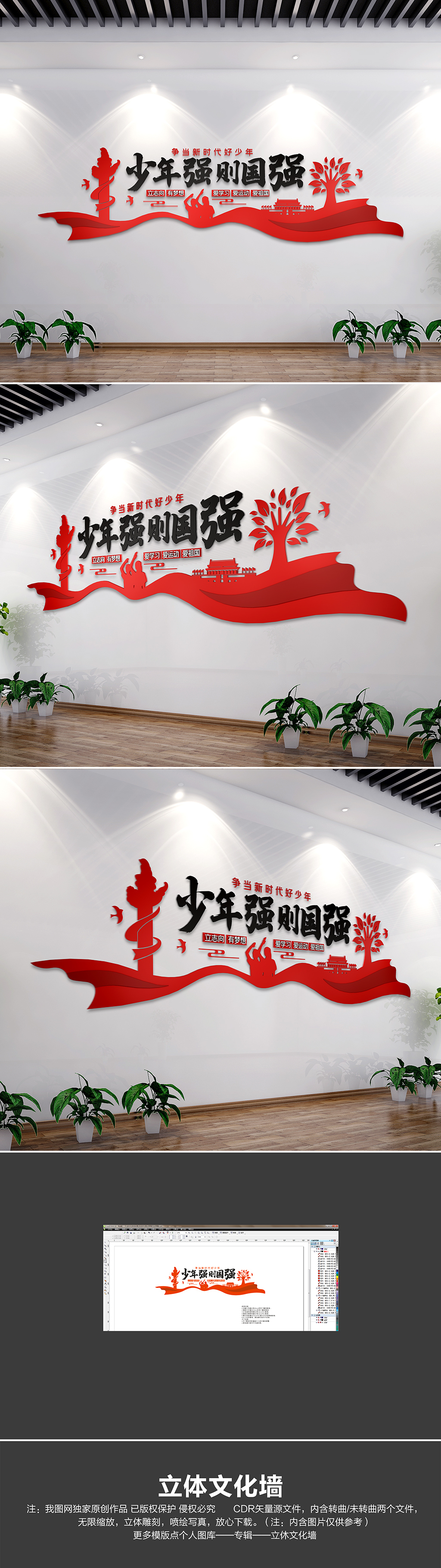 少年强则国强校园文化墙