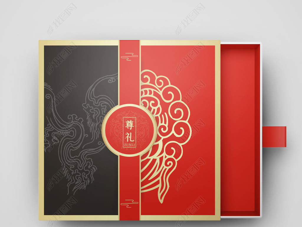 原创创意简约高档大气国潮中国风礼盒包装设计新年包装设计新年礼盒