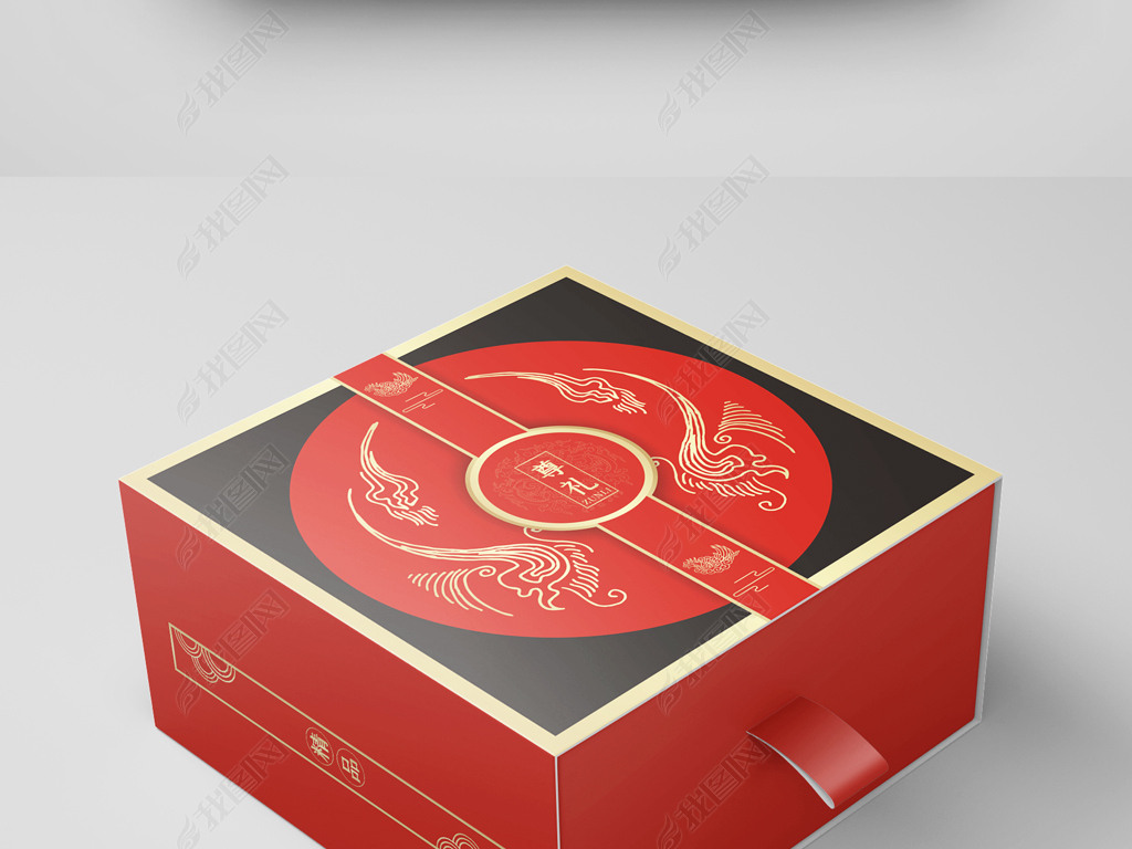 原创精品创意时尚高档红黑金品质中国风国潮礼盒包装设计新年礼盒包装