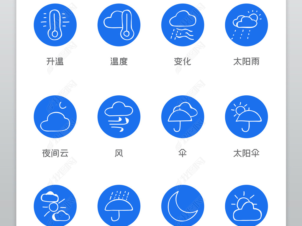 手机天气预报的图标大全_(手机天气图标大全解释图片)
