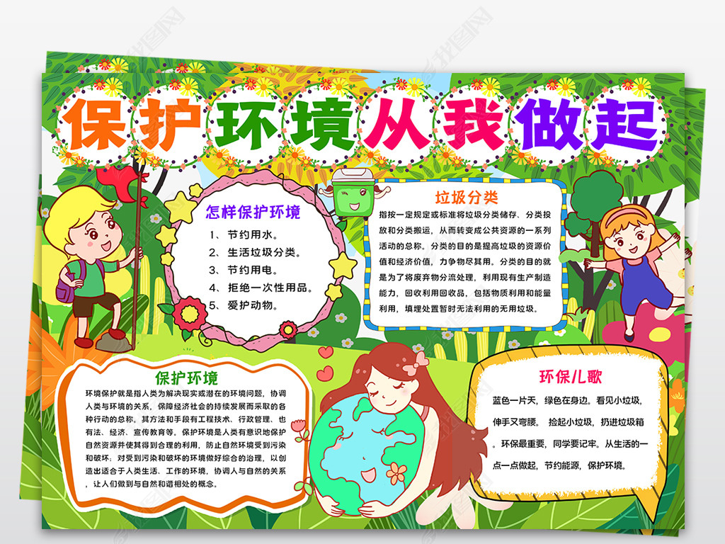 环保手抄报 爱护地球保护环境手抄报 > 保护环境手抄报爱护环境宣传手