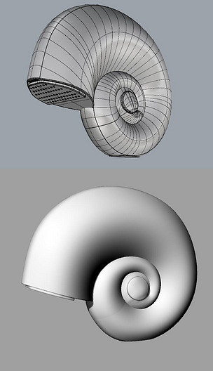 仿生蜗牛壳灯具台灯犀牛模型3d模型obj模型