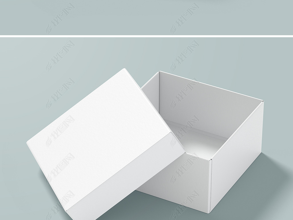 原创天地盖纸盒包装盒设计样机版权可商用