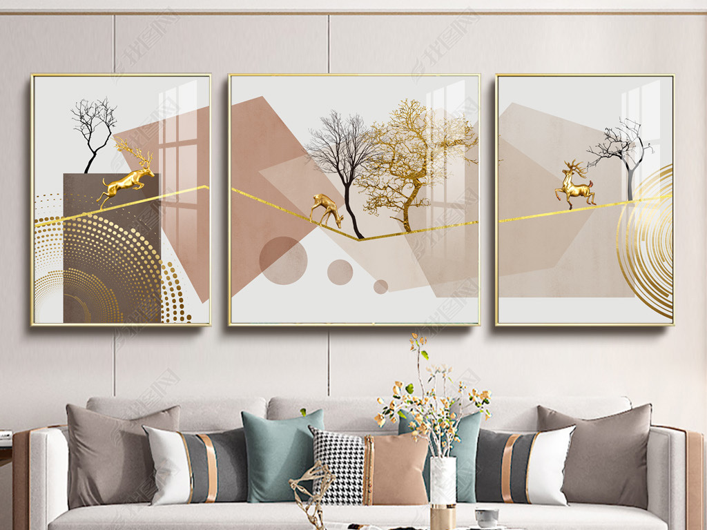 装饰画简约轻奢高端 jpg