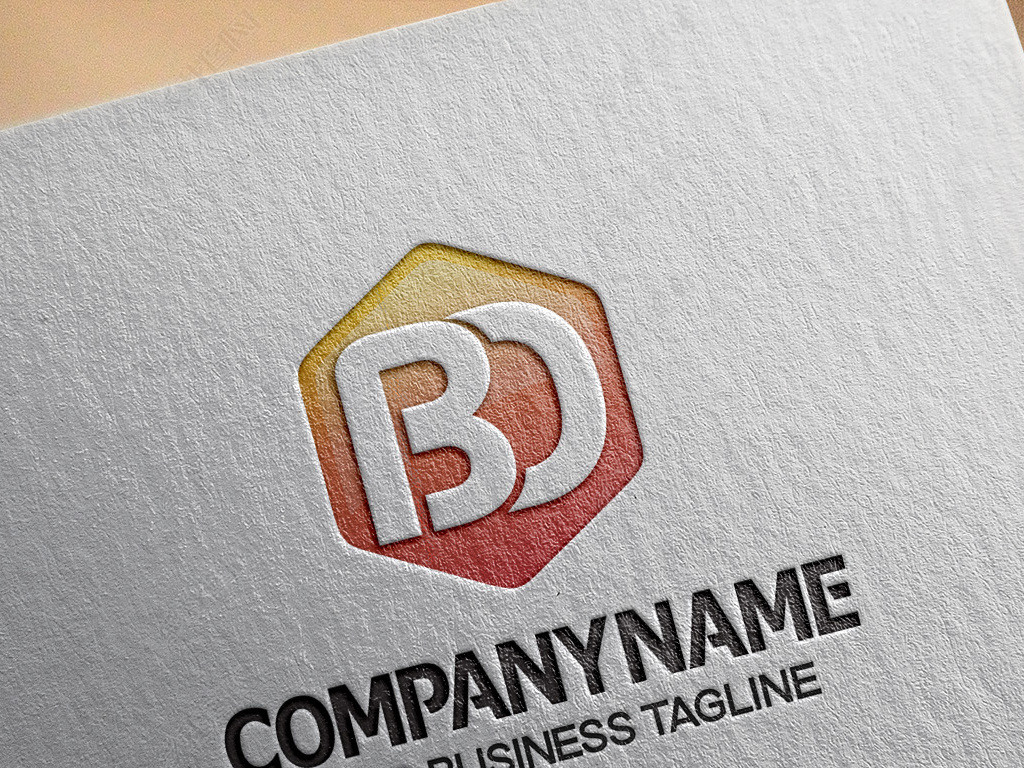 原创bd元素logo设计bd型标志高端标志模版-版权可商用