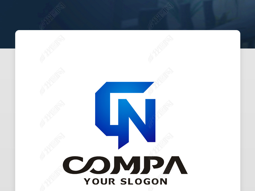 原创cn字母logo设计cn字母标志cn字母商标版权可商用