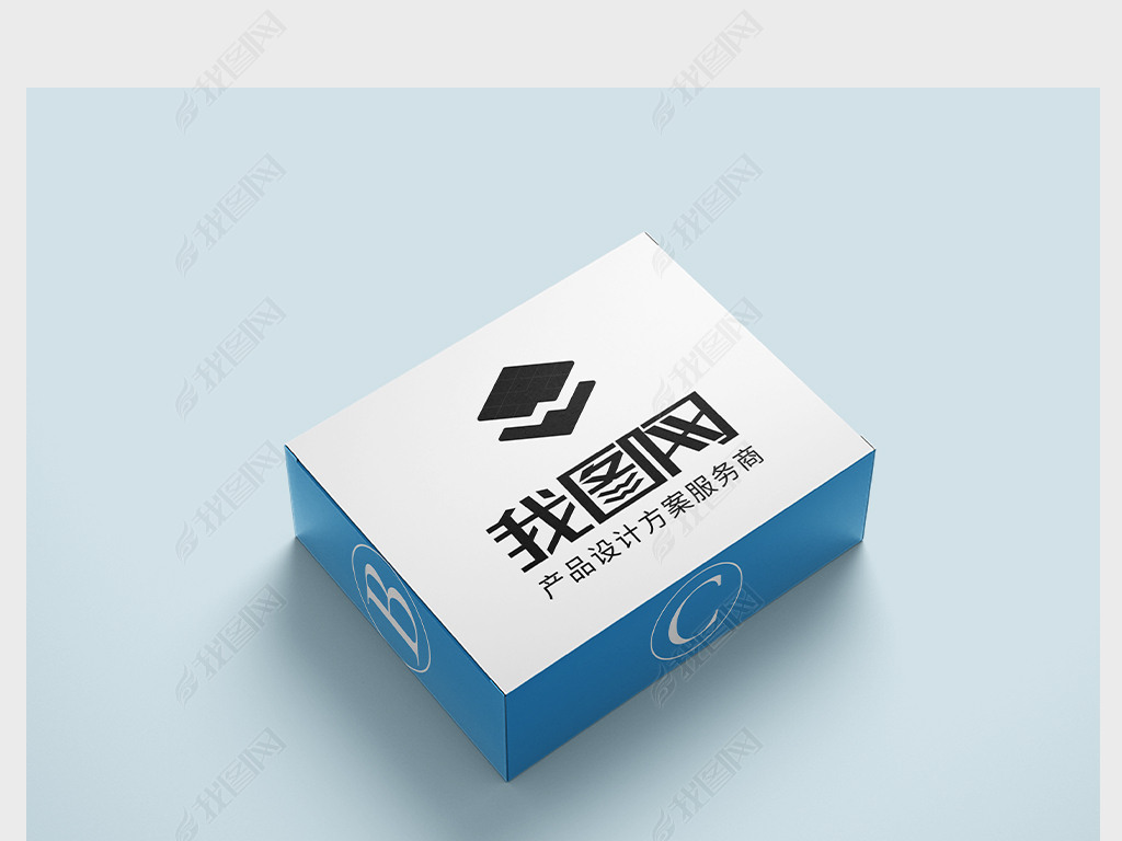 原创精美简洁鞋盒设计包装样机-版权可商用