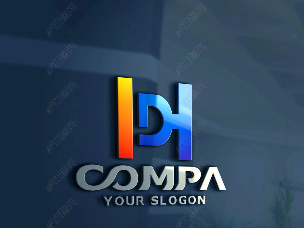 原创hd字母logo设计hd字母标志hd字母商标版权可商用