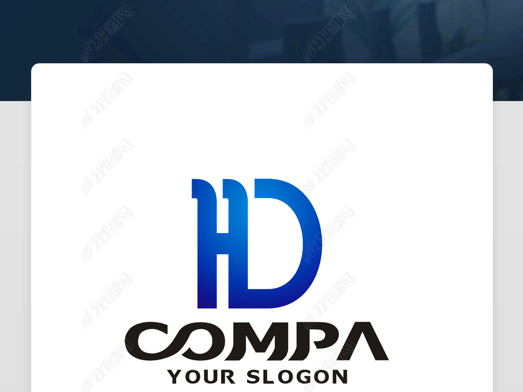 原创hd字母logo设计hd字母标志hd字母商标版权可商用
