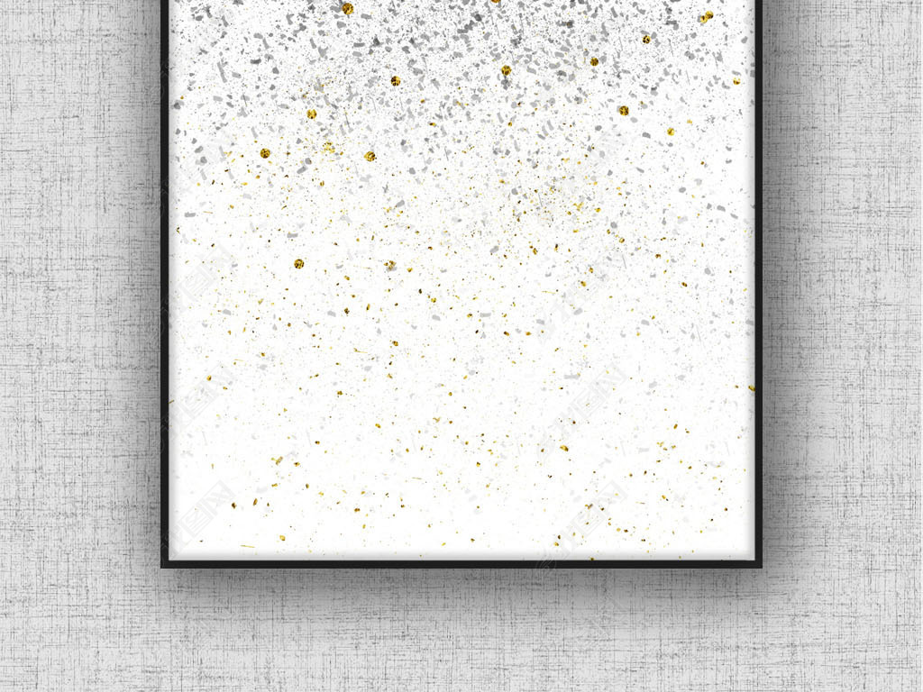 原创抽象装饰画金色散点轻奢装饰画入户玄关背景墙版权可商用