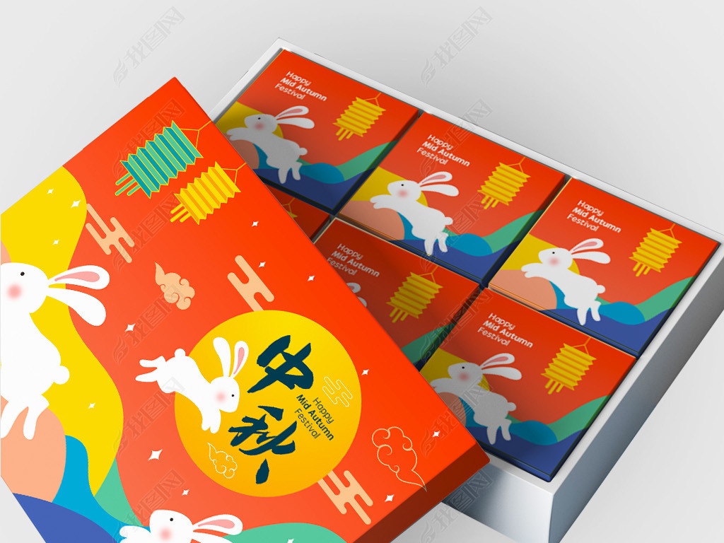 原创中秋节月饼包装设计版权可商用