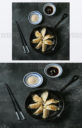 ޽ Gyozas , пӺһ뽴, кɫͼ, ռ.