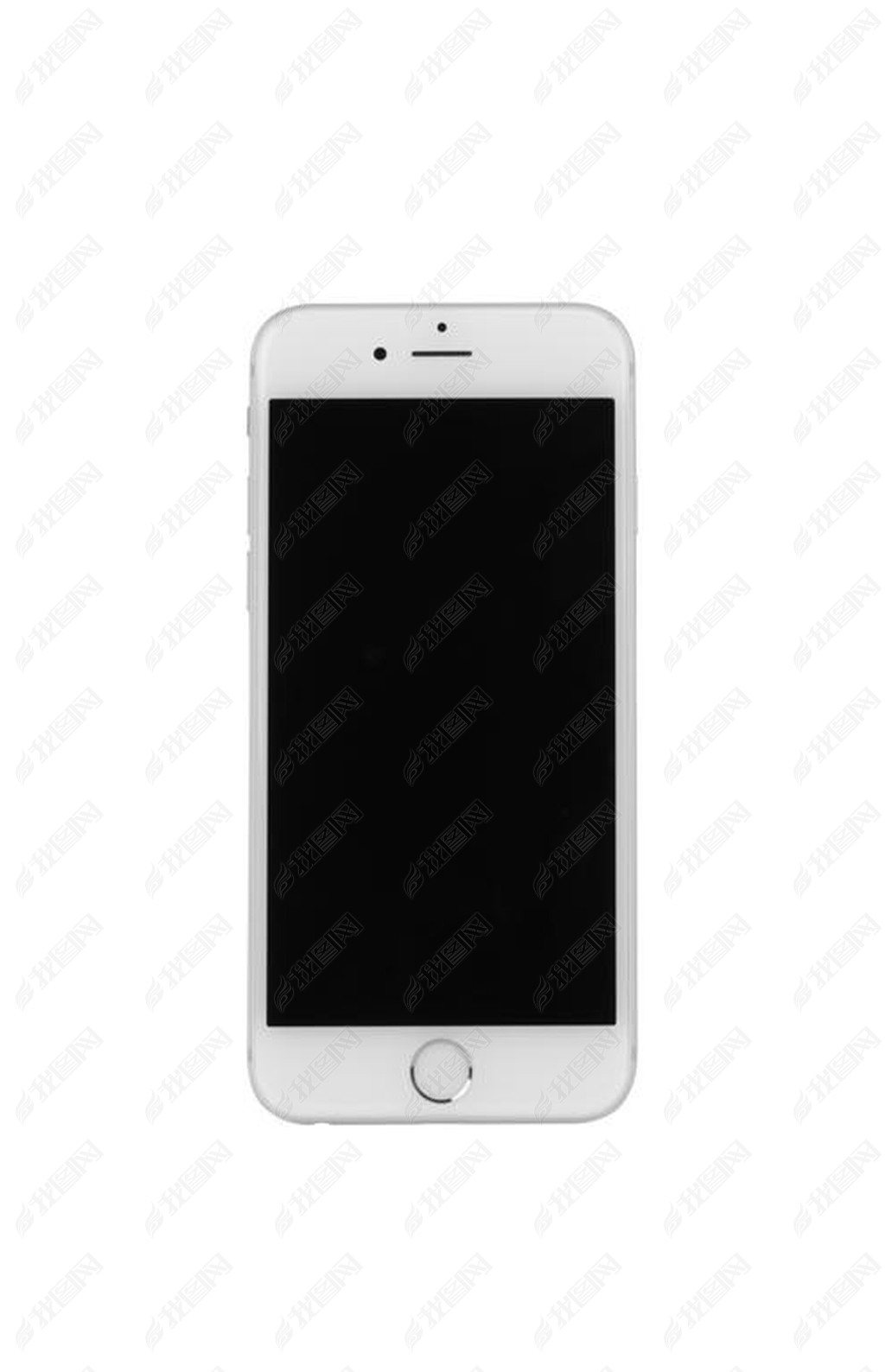 White iPhone 6 from front view on white background