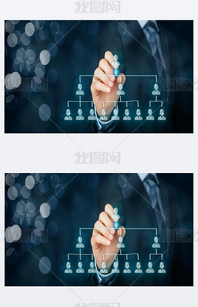 CEO, leadership and corporate hierarchy concept