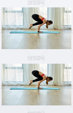 Yoga trainer in asana