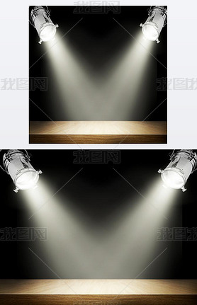 Background with spotlights