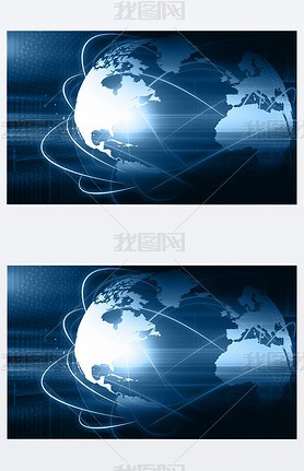 Global business communication. Internet  technology background