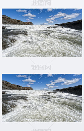 gulfoss waterfall in iceland