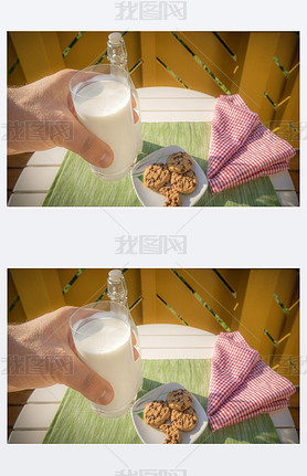 Milk and cookies for breakfast 