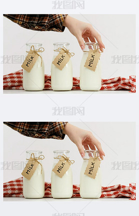 fresh milk bottles assortment markets