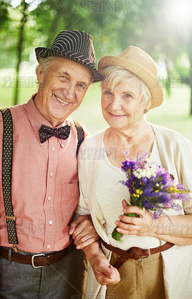 Portrait of beautiful senior couple