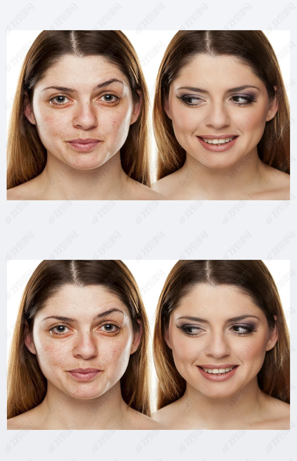 Before and after make up