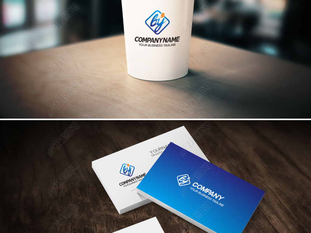 带by的logo设计by型标志个性象征意义