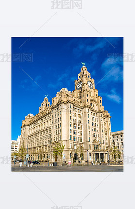The Royal Liver Building in Liverpool - England