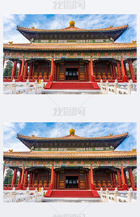Beautiful chinese confucian temple, Beijing
