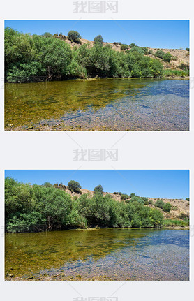 Guadiana river at Azenhas. Mertola. Portugal