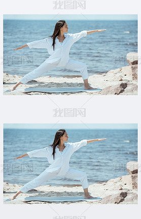 е޸Ů virabhadrasana (սʿ Ii ̬) ϰ٤ڵںǰ 