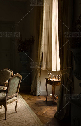 Window in French medieval castle