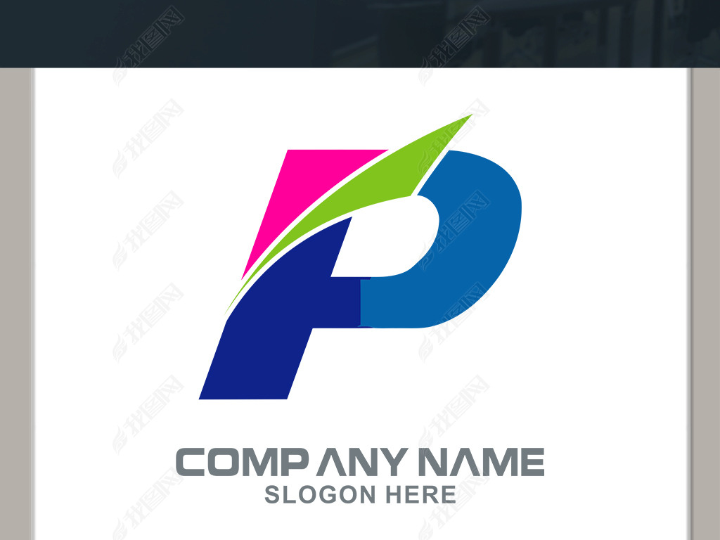 p字母logo标志