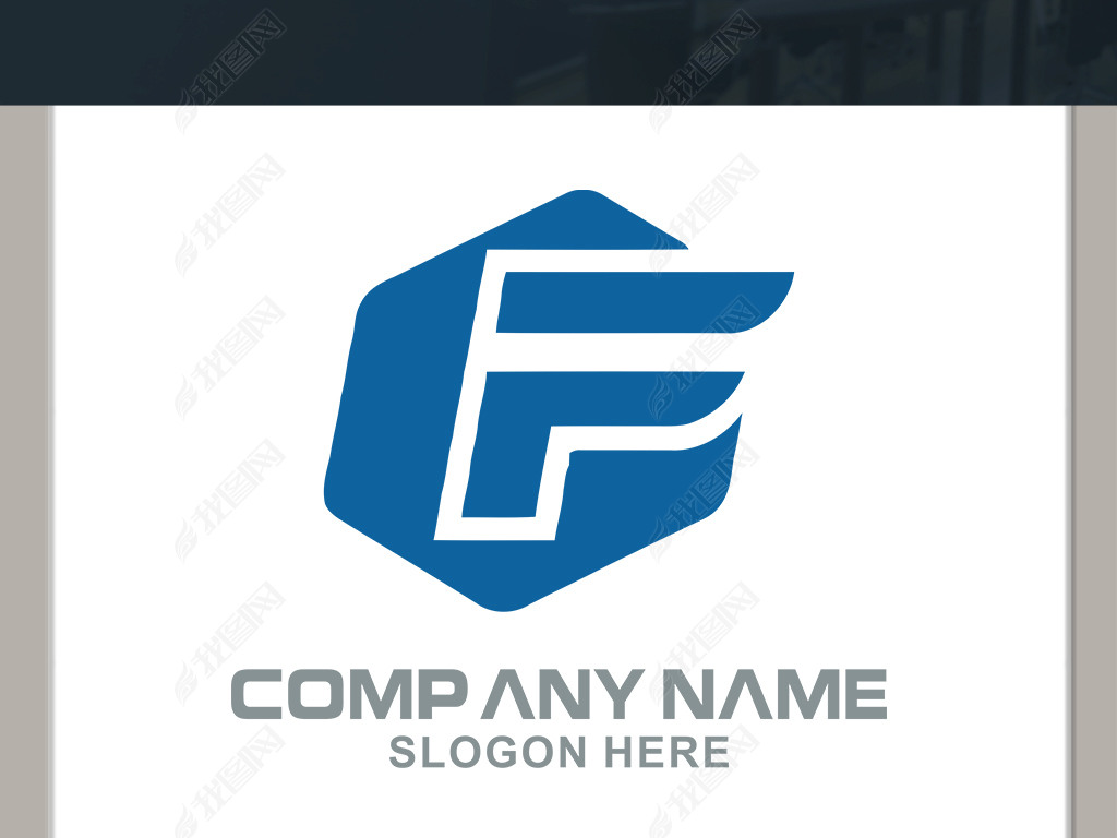 原创f字母logo版权可商用