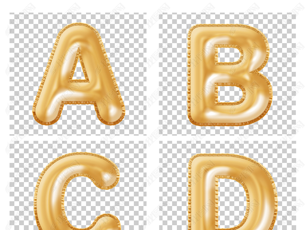 原创2022圣诞新年金色气球立体英文字母艺术字版权可商用