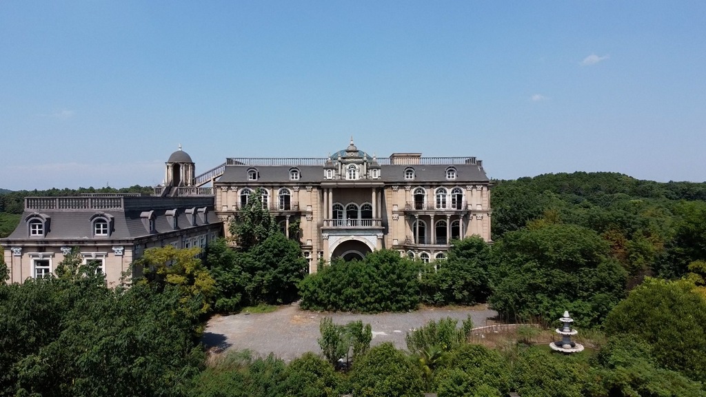 南京高淳石墙围危险关系城堡航拍视频