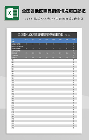 2018最新工作日报excel范文模板