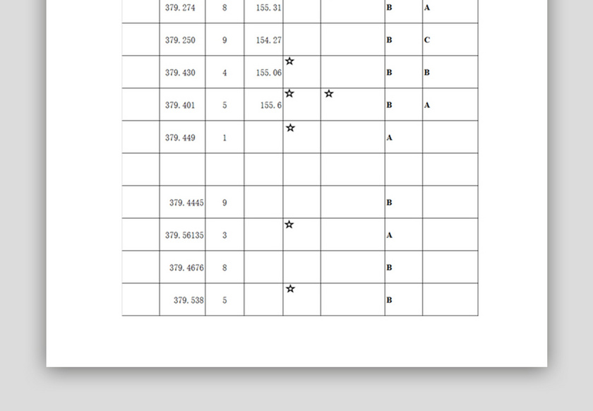 班级考核汇总表Excel表模板