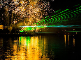 Laser Weser Bodenwerder Lichterfest