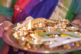 Colourful traditional view of bengali wedding rituals with multi