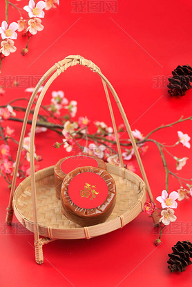 Nian Gao or Chinese New Year Sweet Rice Cake (Tikoy, Fa Gao), Popular as Kue Keranjang or Kue Bakul